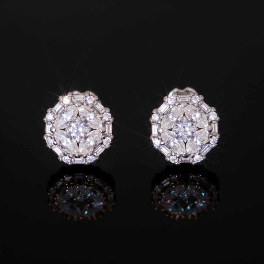925S & VVS Moissanite Diamond Earrings