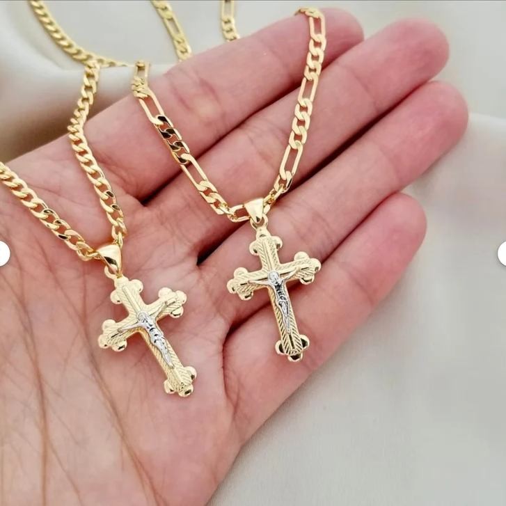 18k Gold Cross Necklace For Him