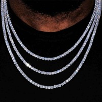 4mm 18K White Gold Tennis Chain