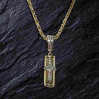 Cylindrical Cross Urn Pendant