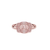 Unisex Mini Initial Rose Gold S925 Silver Belt Buckle Ring Personalized Gifts