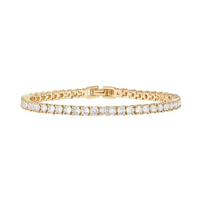 14K Gold Plated 3mm Cubic Zirconia Classic Tennis Bracelet
