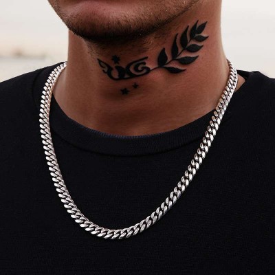 8mm 316L Stainless Steel Cuban Link Chain