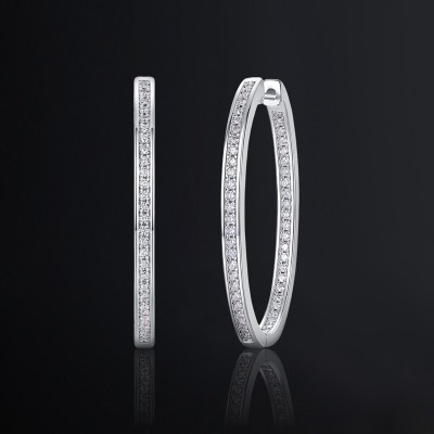 S925 & Moissanite Large Hoop Earrings