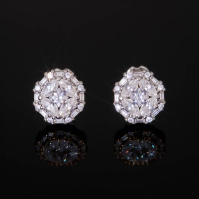 925S & VVS Moissanite Diamond Earrings