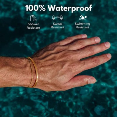 Waterproof Gold Bracelet Set For Men