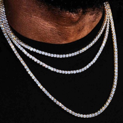 4mm 18K White Gold Tennis Chain