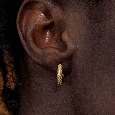 Circle Hoop Earrings in Gold