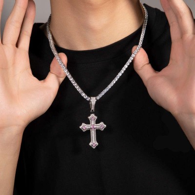 Pink Cross Pendant