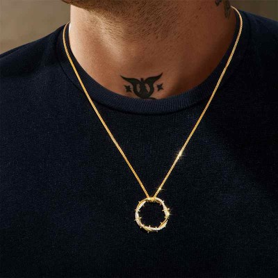Gold Plated Crown Of Thorns Pendant