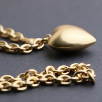 The Puffy Heart Necklace in Gold