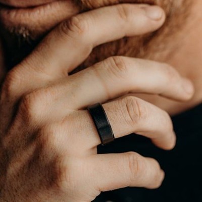 Black Tungsten Men's Ring