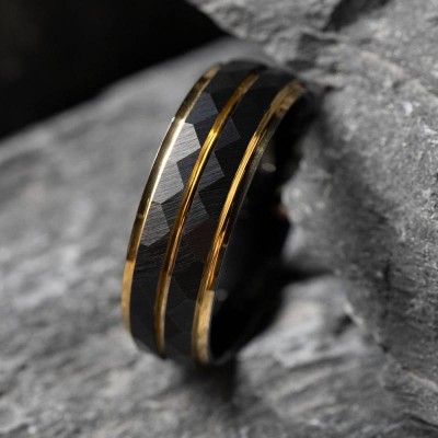 Tungsten 18K Gold Men's Ring