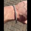 Moissanite VVS 8mm 925 Sterling Silver Cuban Link Bracelet - Glamcura.com