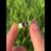 Vintage Yellow Gold Princess Cut Moissanite Mens Wedding Band -Glamcura.com