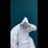 Round Cut Six Claw Moissanite Ring with Side Diamonds - Glamcura.com